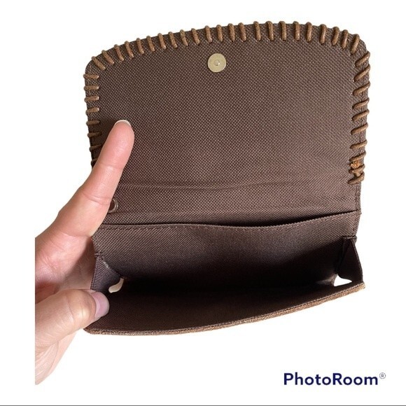 Genuine Leather Wallet with Cow Hide - Wrist Wallet - EUC - Picture 6 of 8